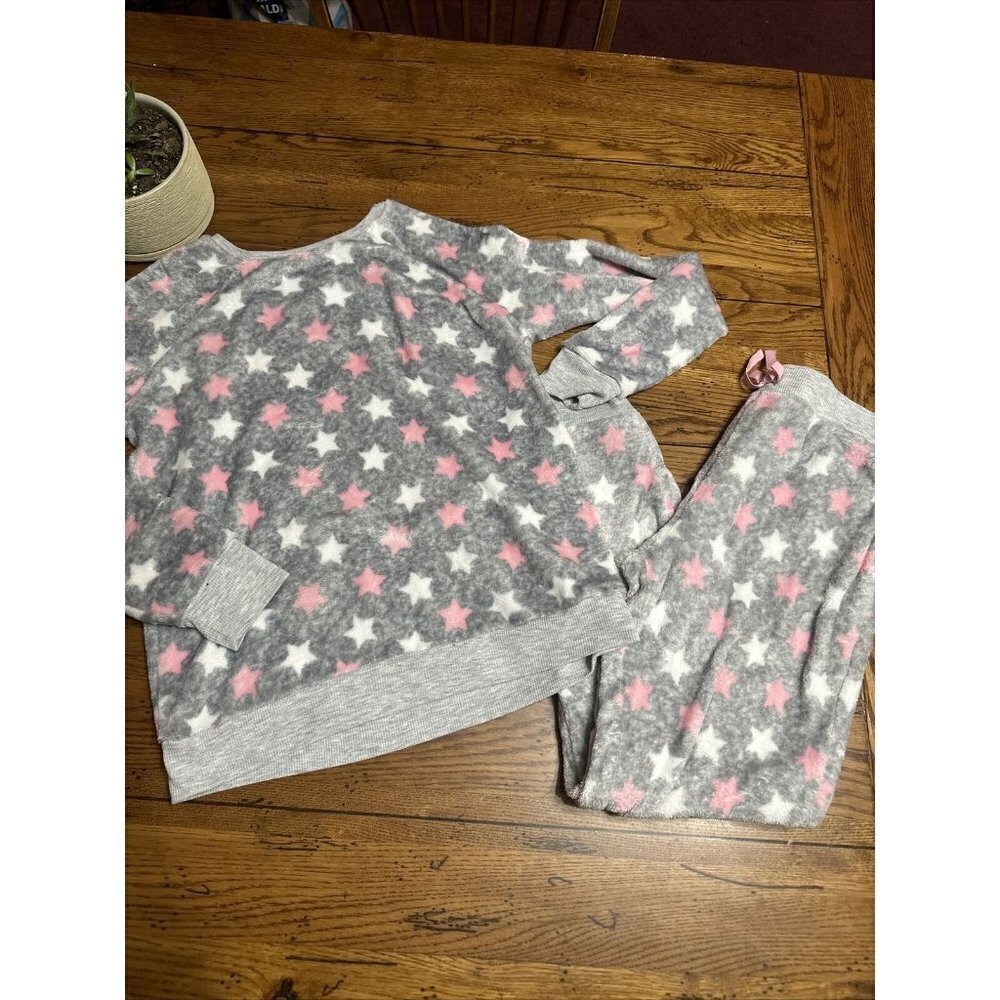 Bcbg Girls Pajama PJs 2-Pieces Lounge Set, Lg Pink & Gray, Kids Sleepwear, Soft
